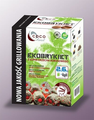 COCO HEAT eko brykiet z KOKOSA na grill 2kg